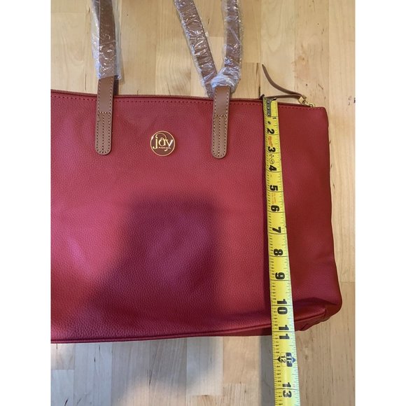 Joy Mangano Bags Joy Mangano Red Pebbled Tote Laptop Bag New Poshmark